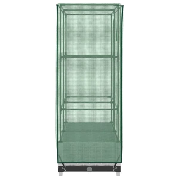 vidaXL Odlingslåda med växthusöverdrag rottinglook 80x40x123 cm