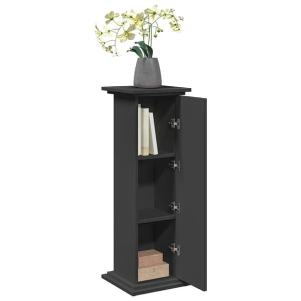 vidaXL Esittelyteline säilytystila musta 31x30x90 cm tekninen puu