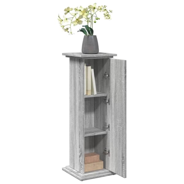 vidaXL piedestal med opbevaring 31x30x90 cm konstrueret træ