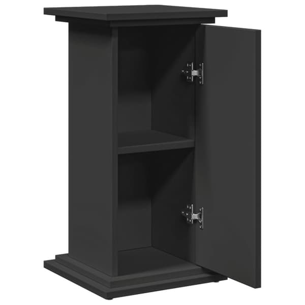 vidaXL piedestal med opbevaring 31x30x60 cm konstrueret træ sort