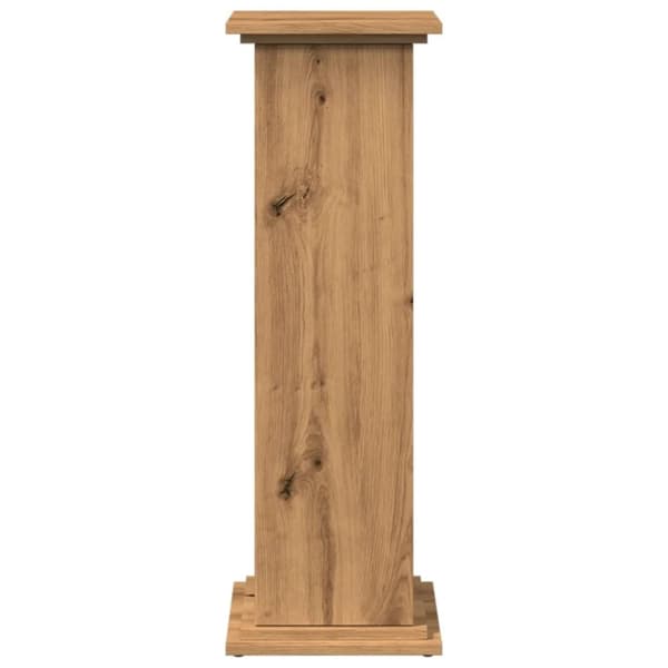 vidaXL piedestal med opbevaring 31x30x90 cm konstrueret træ kunsteg