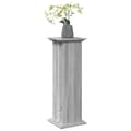 Miniatyrbilde 4 av 11: vidaXL Pidestall med oppbevaring grå sonoma 31x30x90 cm konstruert tre