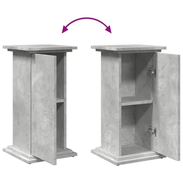 vidaXL piedestal med opbevaring 31x30x60 cm konstrueret træ betongrå