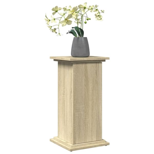 vidaXL piedestal med opbevaring 31x30x60 cm konstrueret træ sonoma-eg