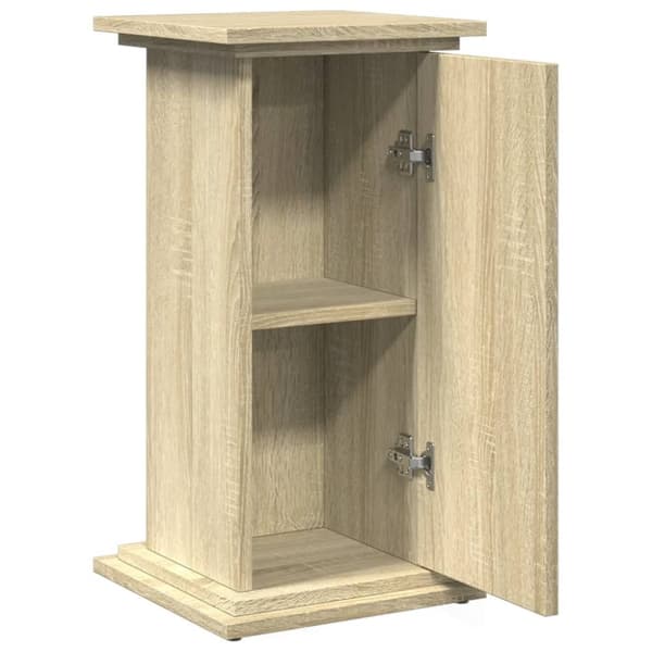 vidaXL piedestal med opbevaring 31x30x60 cm konstrueret træ sonoma-eg