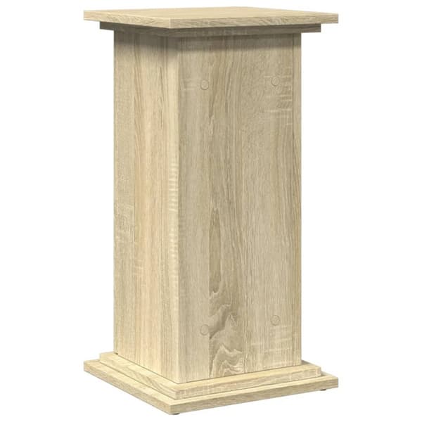 vidaXL piedestal med opbevaring 31x30x60 cm konstrueret træ sonoma-eg