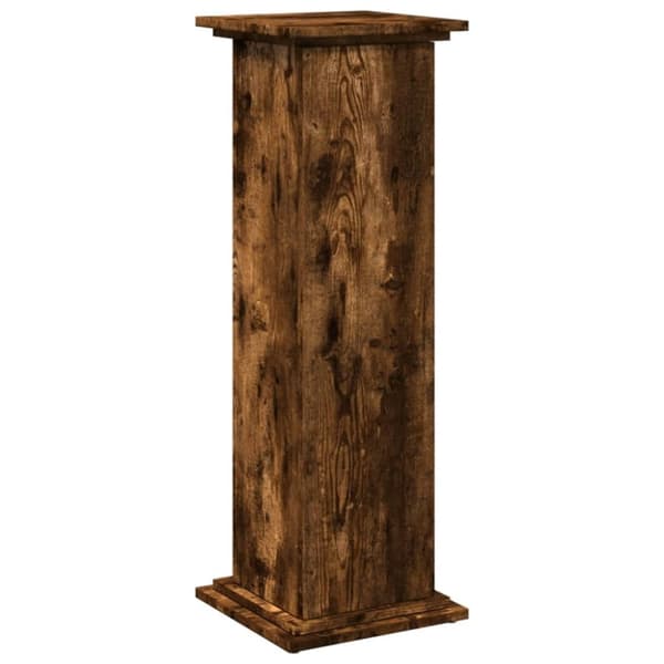 vidaXL Pidestall med oppbevaring røkt eik 31x30x90 cm konstruert tre