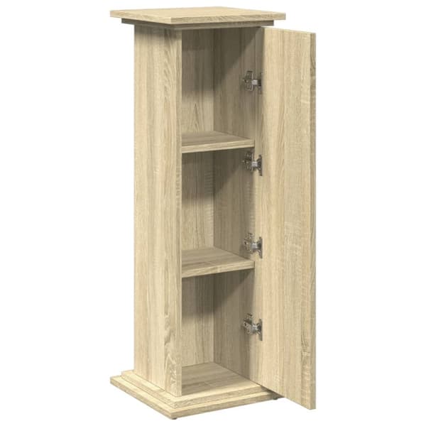 vidaXL Pidestall med oppbevaring sonoma eik 31x30x90 cm konstruert tre