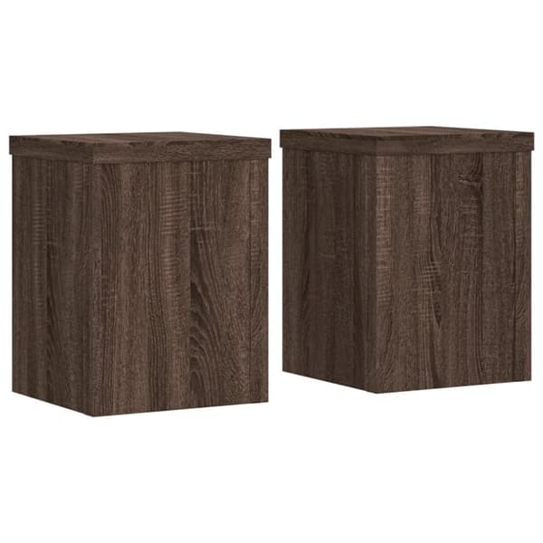 vidaXL Plantestativer 2 stk brun eik 15x15x20 cm konstruert tre