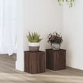 Miniatyrbilde 2 av 11: vidaXL Plantestativer 2 stk brun eik 15x15x20 cm konstruert tre