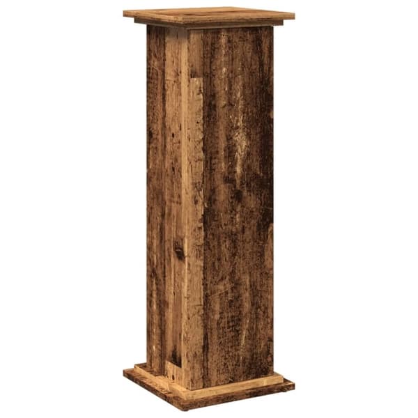vidaXL Piedestal med förvaring åldrat trä 31x30x90 cm konstruerat trä