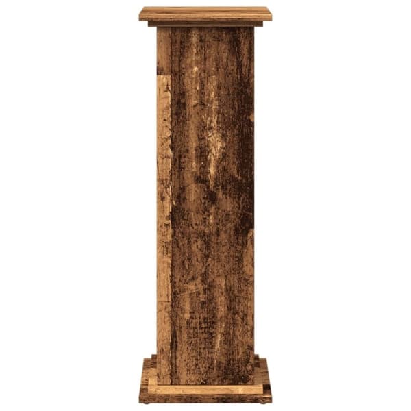 vidaXL Piedestal med förvaring åldrat trä 31x30x90 cm konstruerat trä