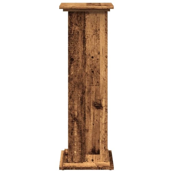 vidaXL Piedestal med förvaring åldrat trä 31x30x90 cm konstruerat trä