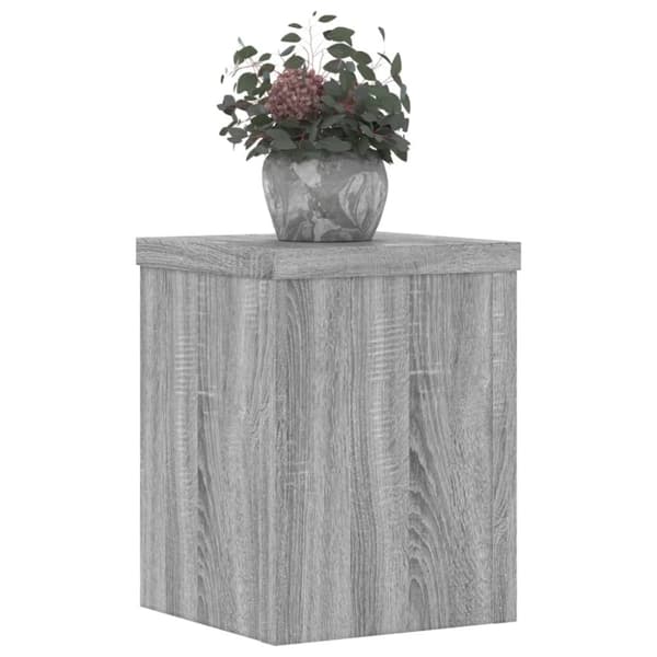 vidaXL plantestativer 2 stk. 15x15x20 cm konstrueret træ grå sonoma-eg
