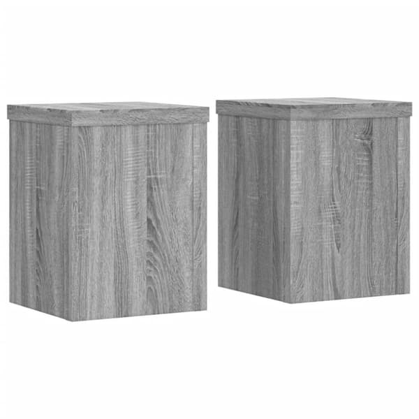 vidaXL plantestativer 2 stk. 15x15x20 cm konstrueret træ grå sonoma-eg