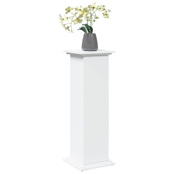 vidaXL piedestal med opbevaring 31x30x90 cm konstrueret træ hvid