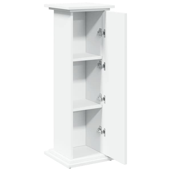 vidaXL piedestal med opbevaring 31x30x90 cm konstrueret træ hvid
