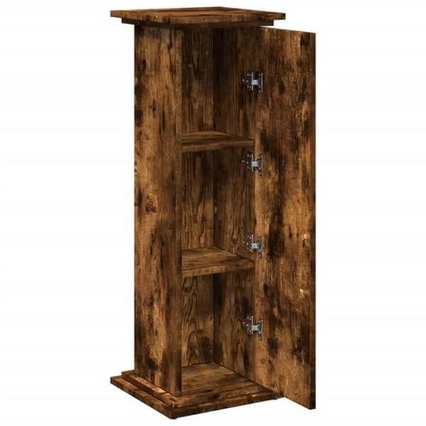 vidaXL Esittelyteline säilytystila savutammi 31x30x90 cm tekninen puu