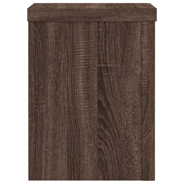 vidaXL plantestativer 2 stk. 15x15x20 cm konstrueret træ brunt eg