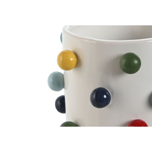 Planter Home ESPRIT Hvit Flerfarget 17 x 17 x 14 cm