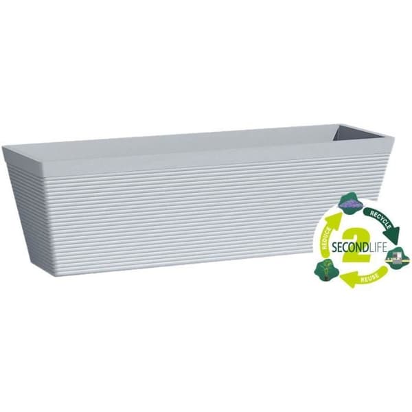 Jardiniere - GARDEN ID - Green Care Impact Blue-Grey - 50 x 16 x 16 cm - 10 års garanti - 100 % återvunnet - UV/gelbeständig