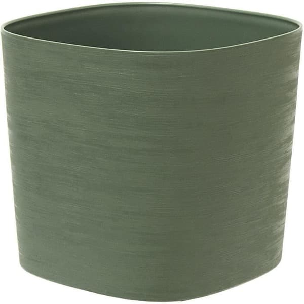 Kruka med vattenreserv - GARDEN ID Respect - Verdigris 40 x 40 cm - 100% hushållsavfall - 100% återvinningsbart - Strukturerad yta.