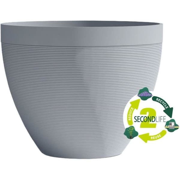 Blomkruka - TRÄDGÅRD ID - Green Care Impact Blågrå - 40 x 31 cm - 10 års garanti - 100 % återvunnen - UV/gelbeständig