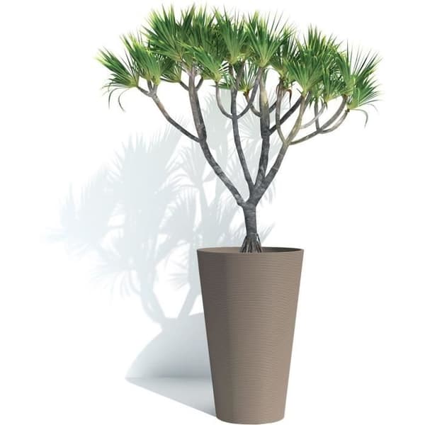 Hög blomkruka - GARDEN ID - Green Care Sense Tall Taupe - 55 cm - 10 års garanti - 100 % återvunnen - UV- och frostbeständighet