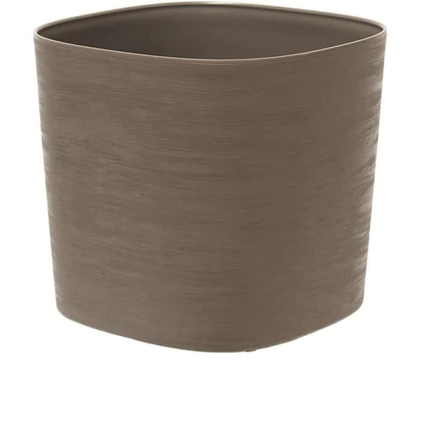 Kruka med vattenreserv - GARDEN ID Respect - Taupe 40 x 40 cm - 100% hushållsavfall - 100% återvinningsbart - Strukturerad yta.