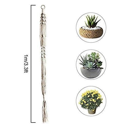 Blomkruka - ZGEER - 2st - Bomull + Jute - 20x18CM - Asymmetrisk