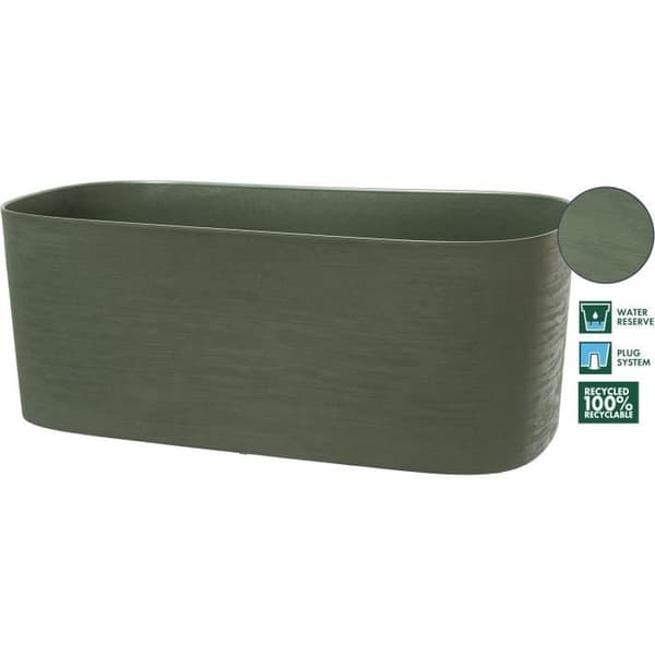 XL planteringsmaskin med vattenreserv - GARDEN ID Respect - Verdigris 80 x 38 cm - 100 % hushållsavfall - 100 % återvinningsbart