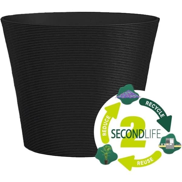 Blomkruka - GARDEN ID - Green Care Sense Black-Antracit - 50 x 41 cm - 10 års garanti - 100 % återvunnet - UV- och frostbeständighet