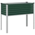 Pikkukuva 3 / 9: vidaXL Puutarhakukkalaatikko vihreä 100x41x90 cm teräs