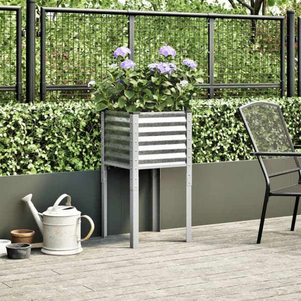 vidaXL Plantekasse 45x45x88 cm galvanisert stål