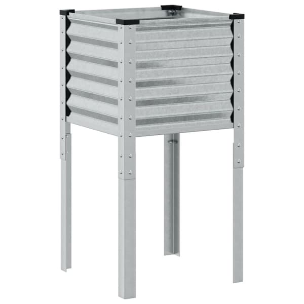 vidaXL Plantekasse 45x45x88 cm galvanisert stål