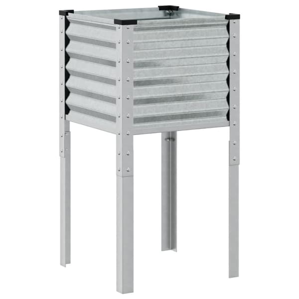 vidaXL Plantekasse 45x45x88 cm galvanisert stål
