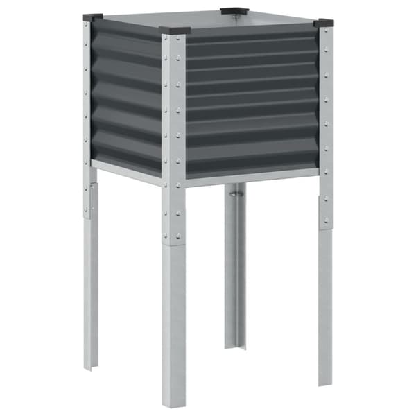 vidaXL Plantekasse antrasitt 45x45x88 cm stål