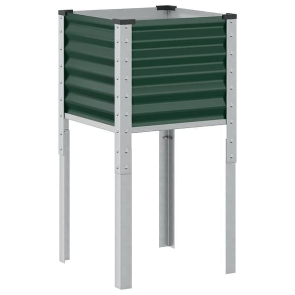 vidaXL plantekasse 45x45x88 cm stål grøn
