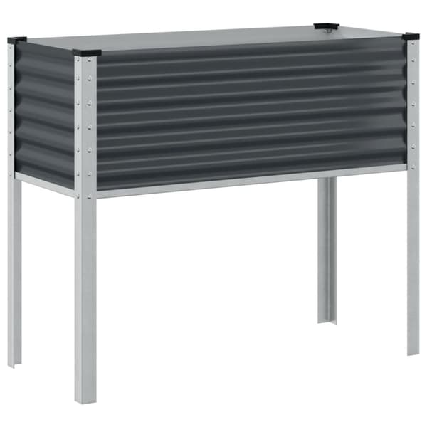 vidaXL Plantekasse antrasitt 100x41x90 cm stål