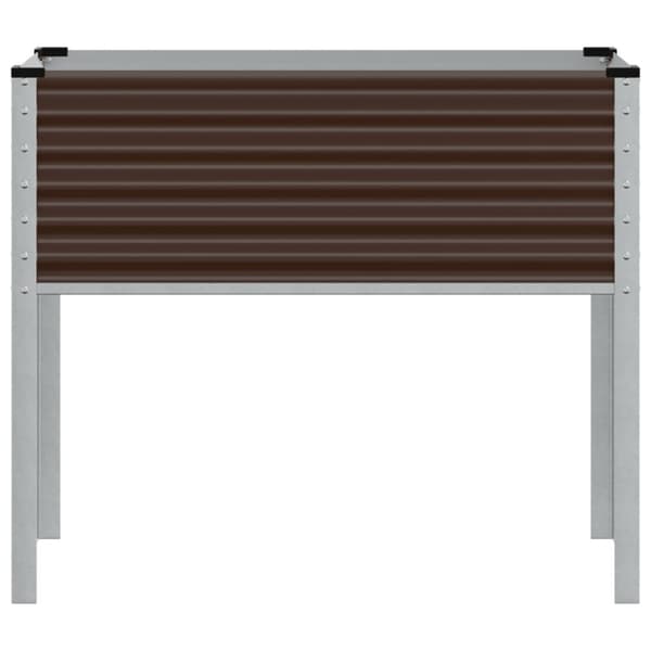 vidaXL Plantekasse brun 100x41x90 cm stål