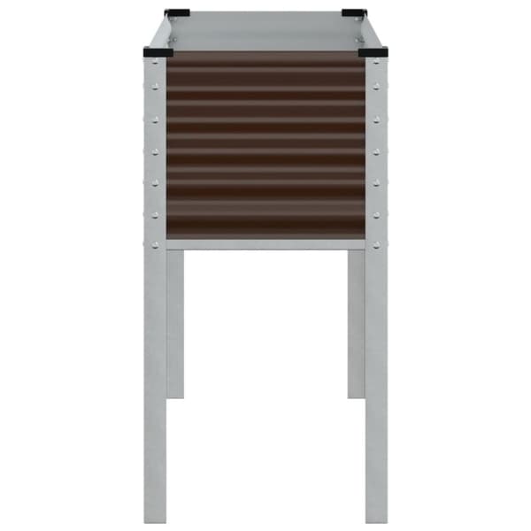 vidaXL Plantekasse brun 100x41x90 cm stål
