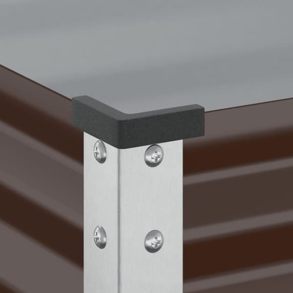 vidaXL Plantekasse brun 100x41x90 cm stål