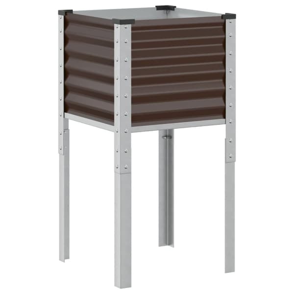vidaXL plantekasse 45x45x88 cm stål brun