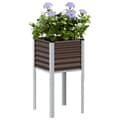 Miniatyrbillede 2 af 9: vidaXL plantekasse 45x45x88 cm stål brun