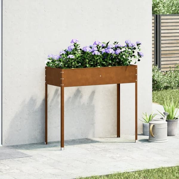 vidaXL plantekasse 100,5x40,5x90 cm cortenstål