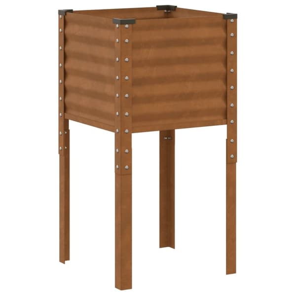 vidaXL Plantekasse 45x45x88 cm oksidert stål