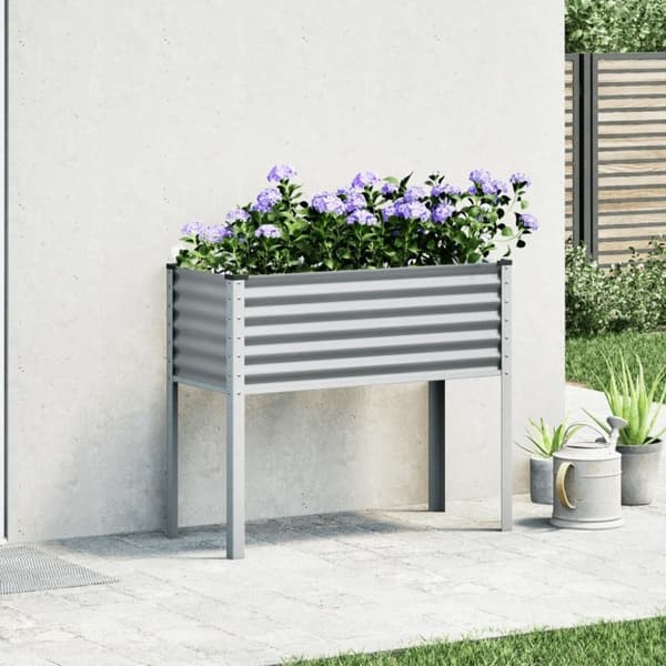 vidaXL Plantekasse grønn 100x41x90 cm stål