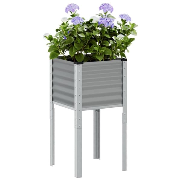 vidaXL plantekasse 45x45x88 cm stål grå