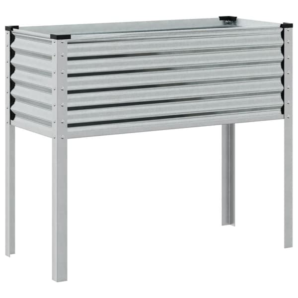vidaXL Puutarhakukkalaatikko 100x41x90 cm galvanoitu teräs