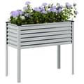 Pikkukuva 2 / 9: vidaXL Puutarhakukkalaatikko 100x41x90 cm galvanoitu teräs